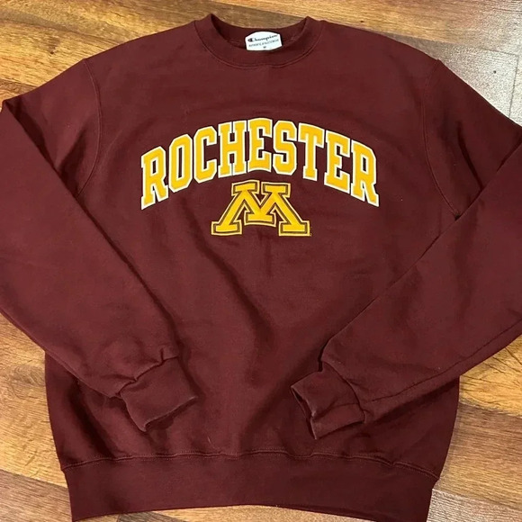 Vintage Champion Minnesota Golden Gophers Crewneck Sweater Maroon Mens Medium - Picture 1 of 6